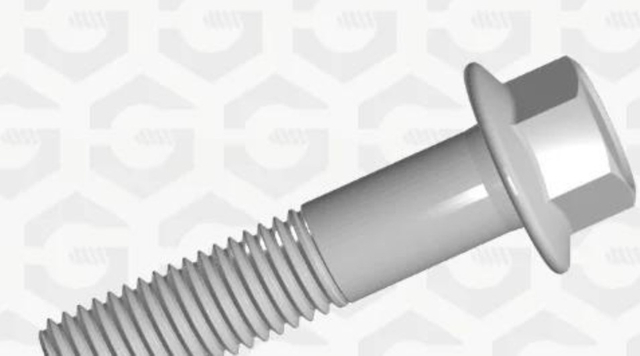 M6-1,0-15 mm laippa kuusiokolopultti 10,9 sinkitty