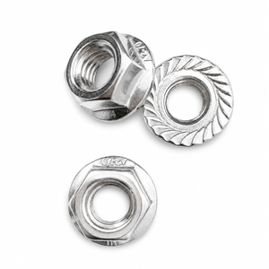 مهره فلنج دندانه دار شش گوش M8-1.25 روکش روی 